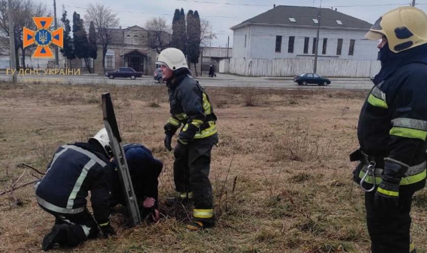 У Білій Церкві рятувальники врятували собаку  з “пастки”