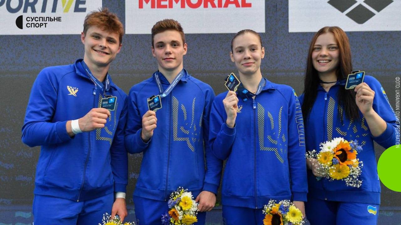 Збірна України виграла медальний залік чемпіонату Європи зі стрибків у воду