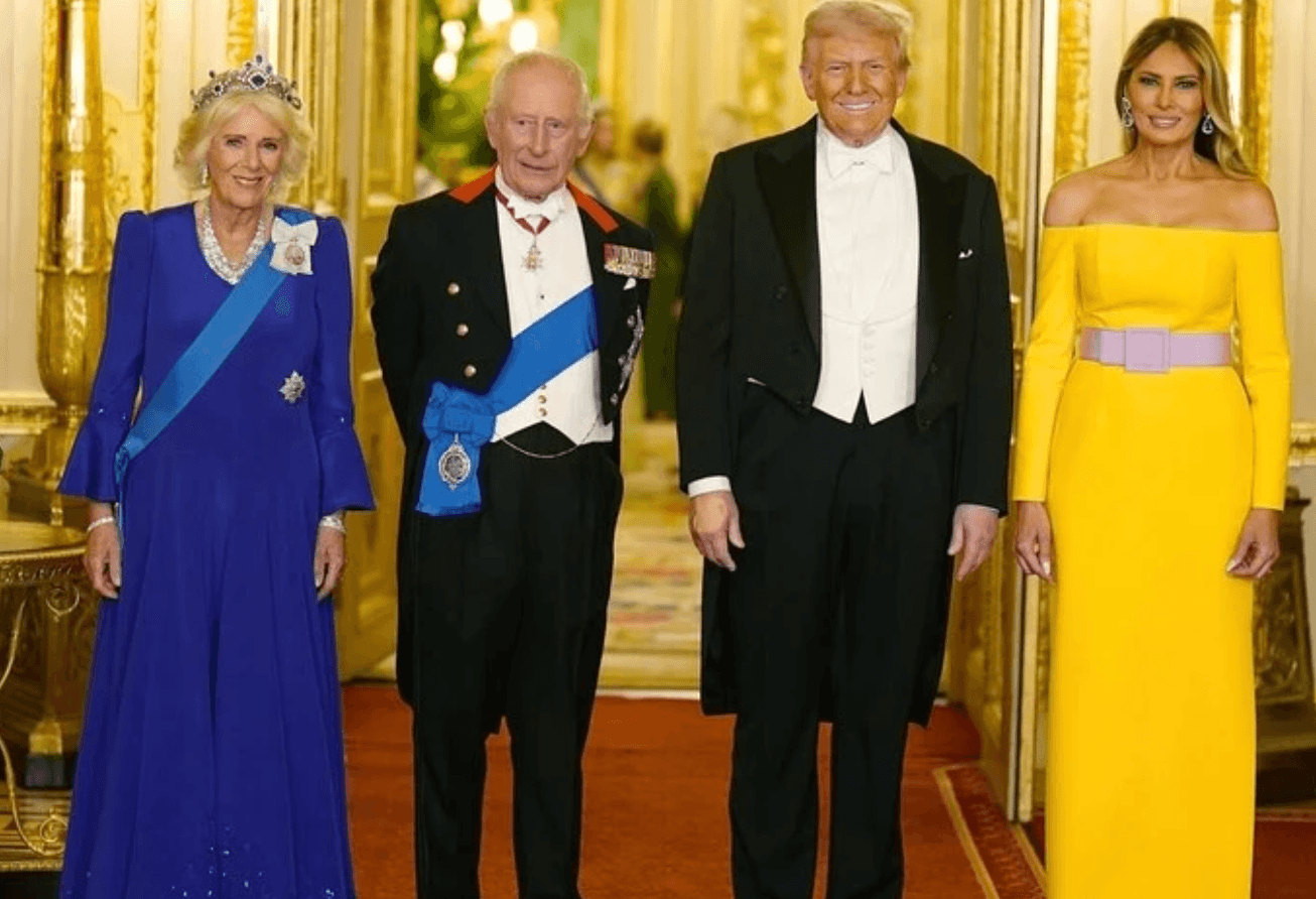 Королева Камілла та Меланія Трамп зустрілися в сукнях у кольорах українського прапора