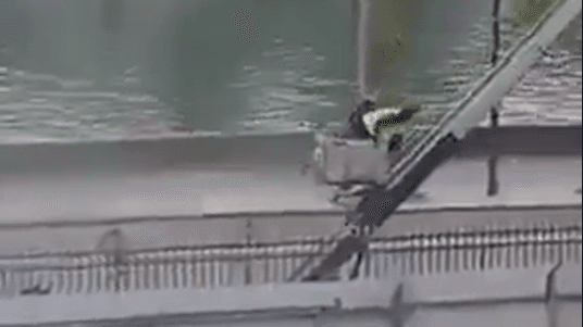 Грабіжники Лувру втекли за допомогою підйомника: відео потрапило на камери