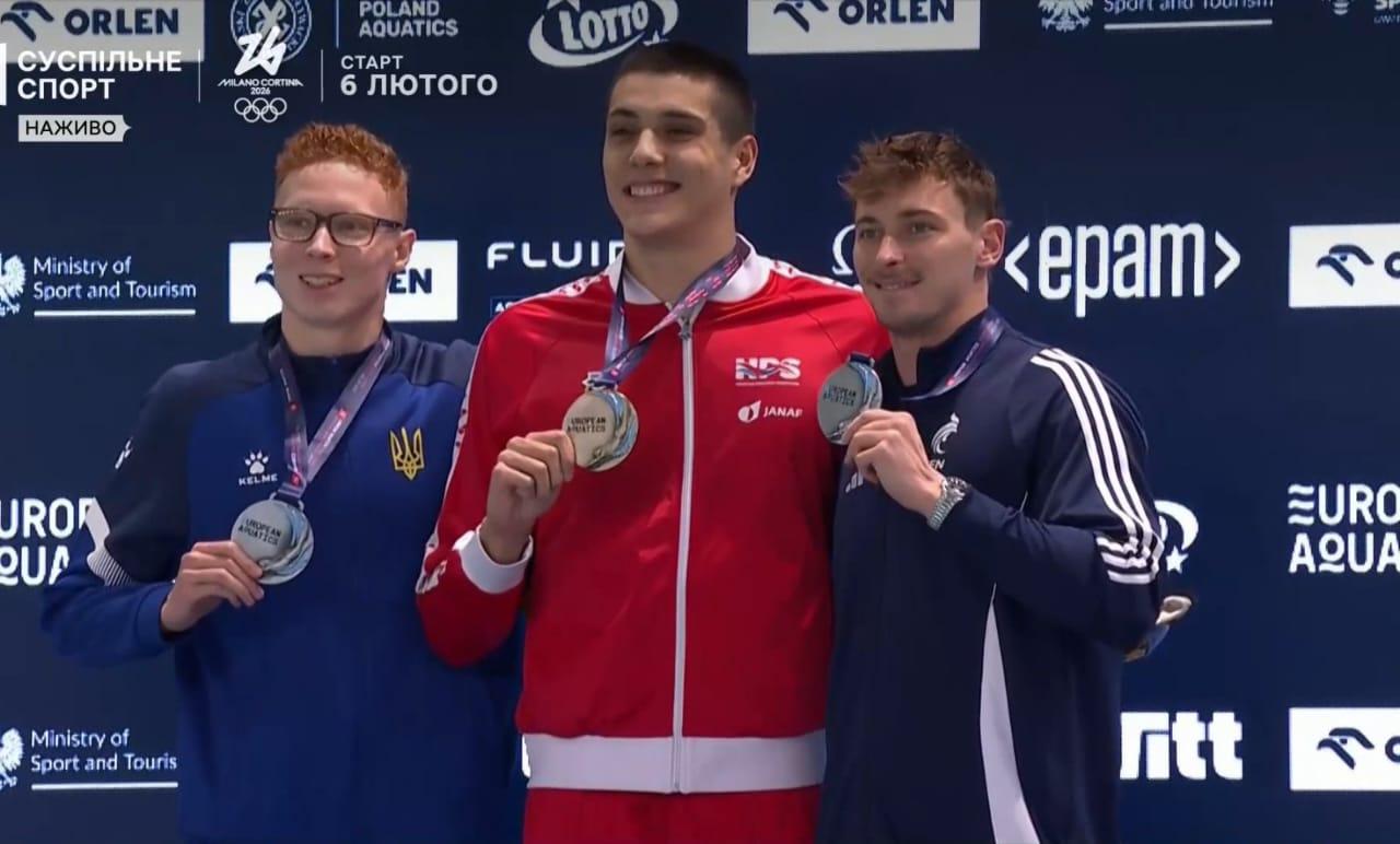 Нікіта Шеремет виборов срібло чемпіонату Європи з плавання на короткій воді