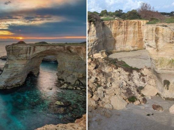 В Італії через негоду обвалилась «Арка закоханих» — символ Саленто