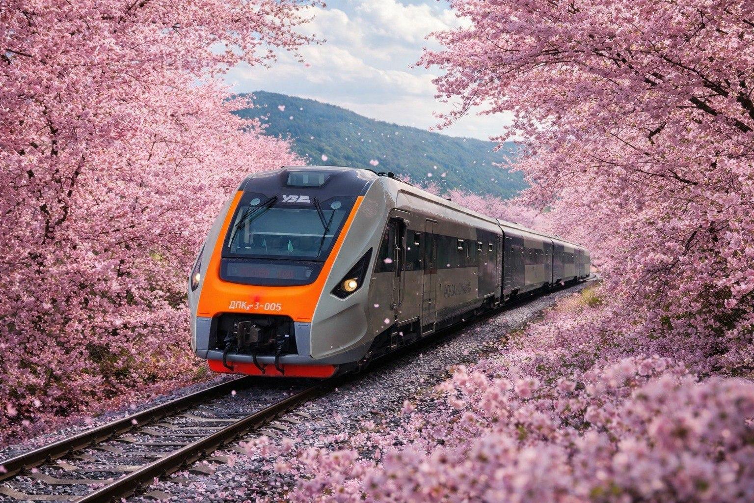 Із Києва запускають весняний “Sakura train” до Ужгорода