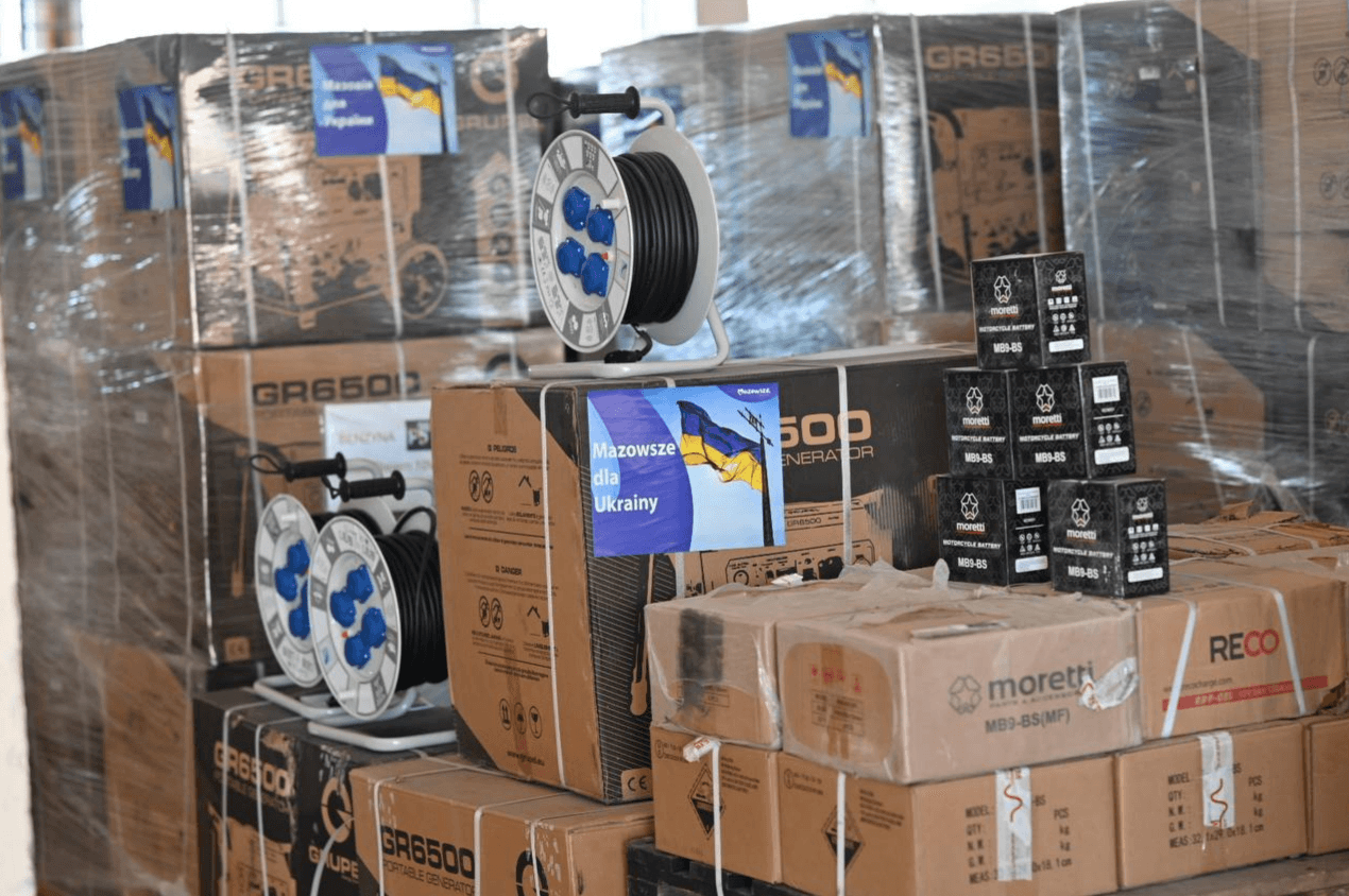 Сотні генераторів та потужний нагрівач: Київщина отримала партію важливої допомоги від Польщі