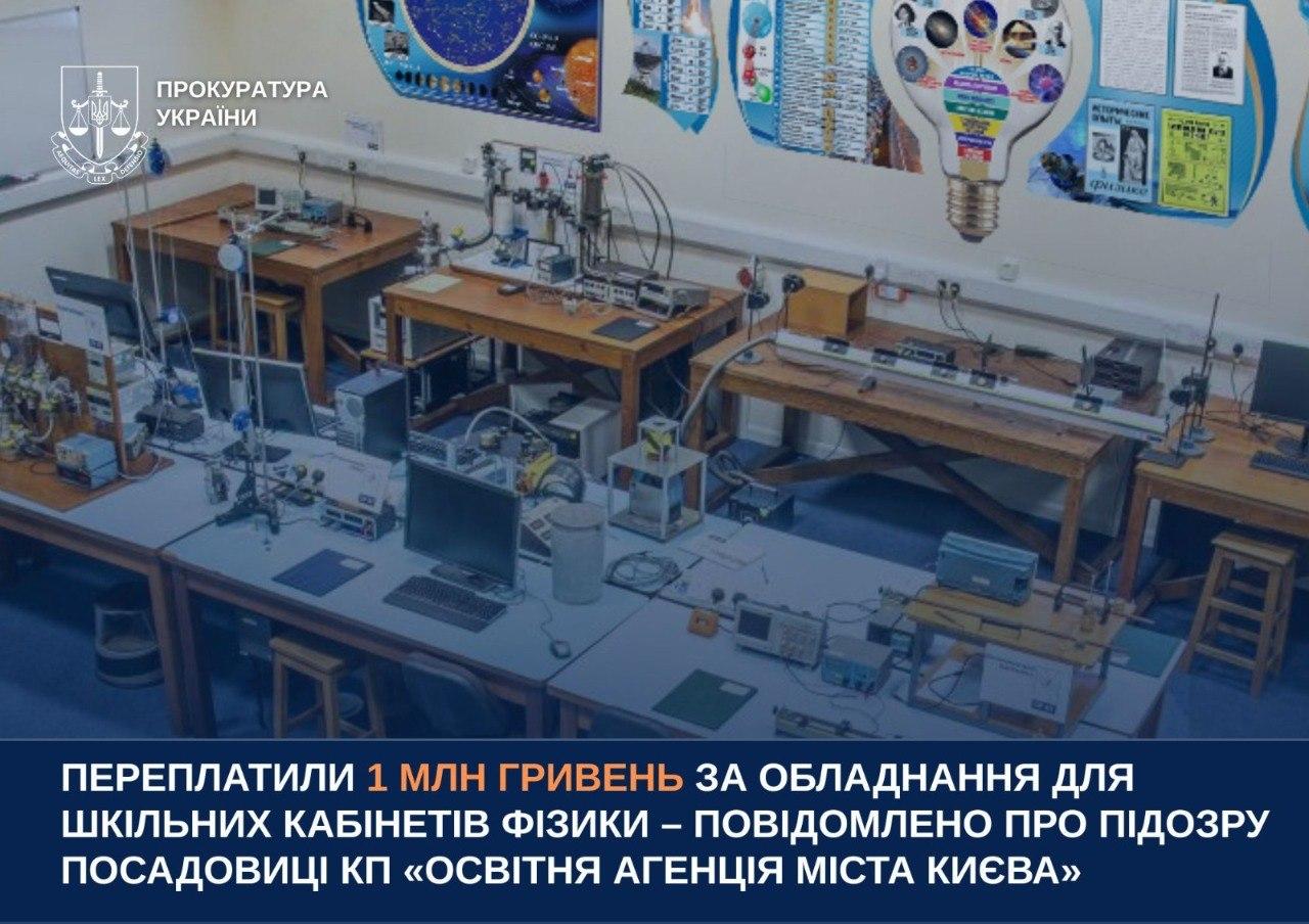 Закупівля обладнання з націнкою у понад 1 млн грн: викрито посадовицю освітньої агенції Києва