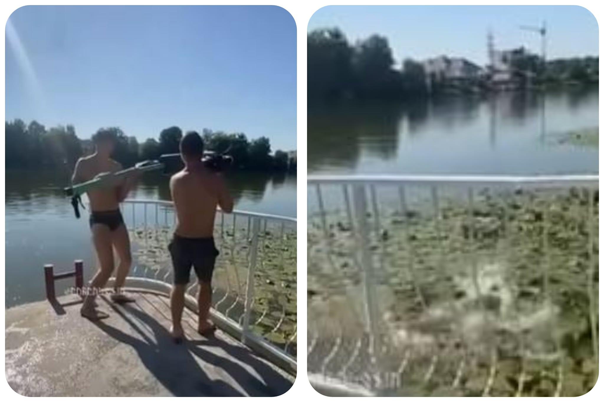 Вражаюча недбалість: підлітки викинули орендований самокат в річку