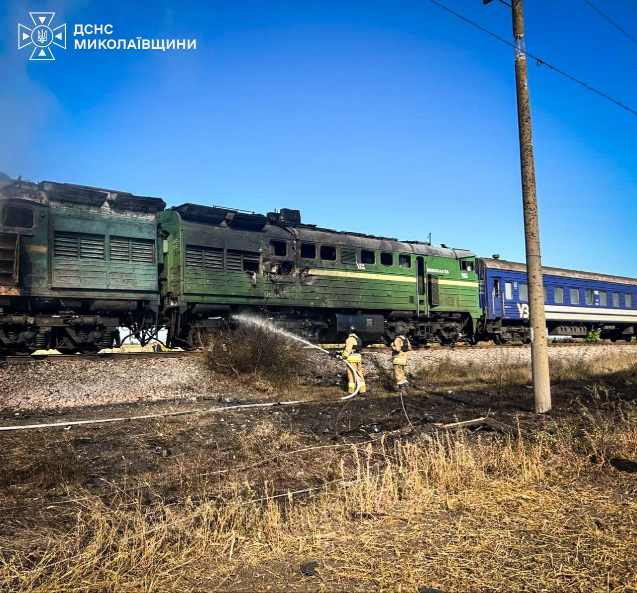 РФ тричі атакувала пасажирський потяг «Київ — Миколаїв»: 168 людей евакуювали